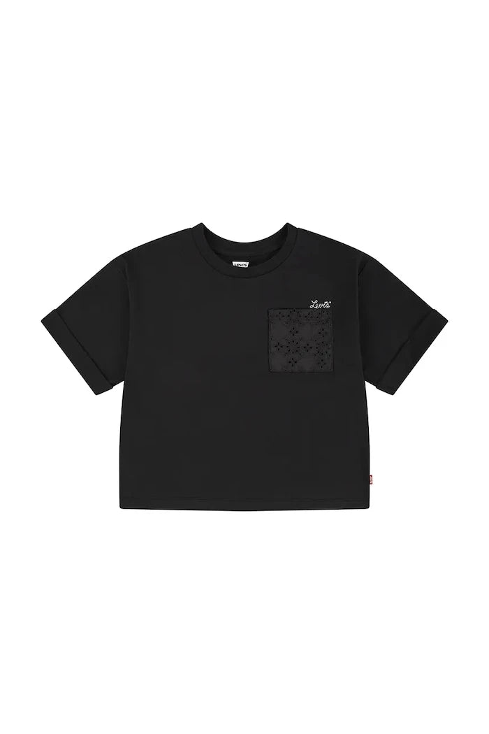 Детска тениска Levi's ROLL CUFF MEET AND GREET T
