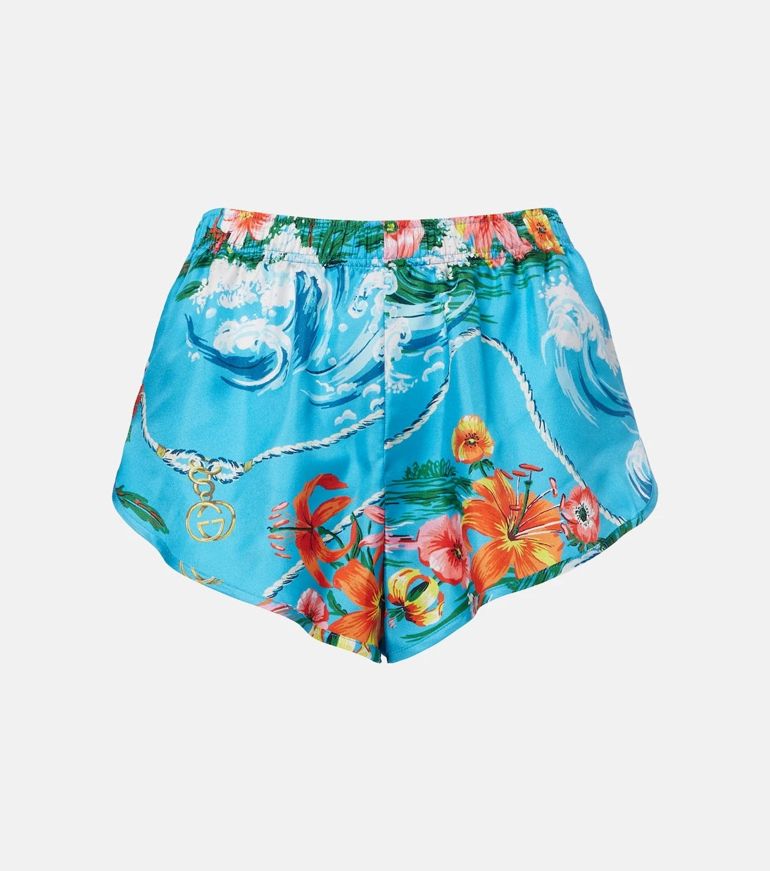 Gucci - Floral silk twill shorts