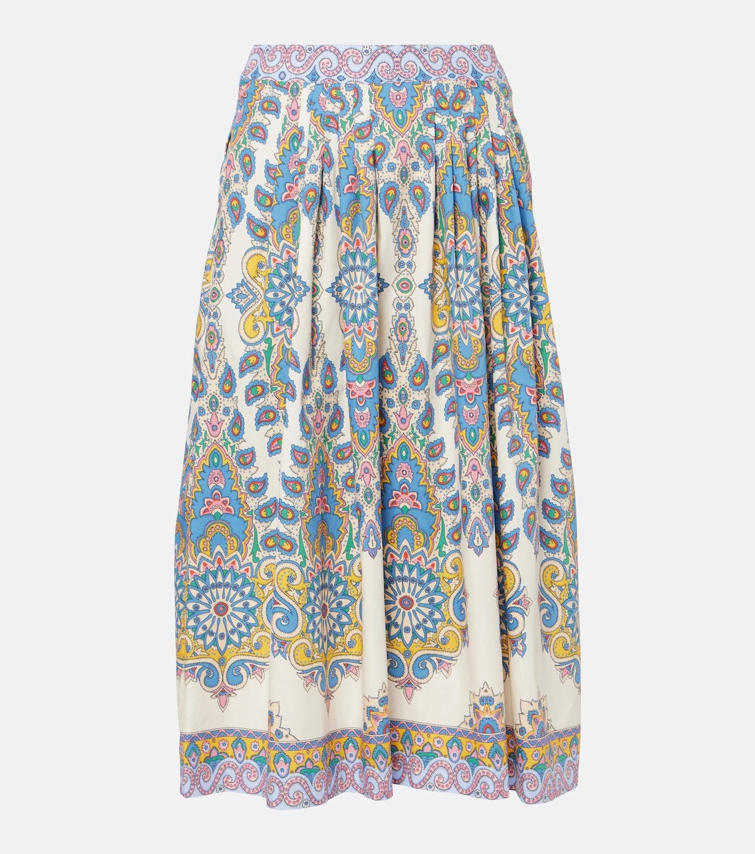 Etro - تنورة ميدي بيزلي قطن