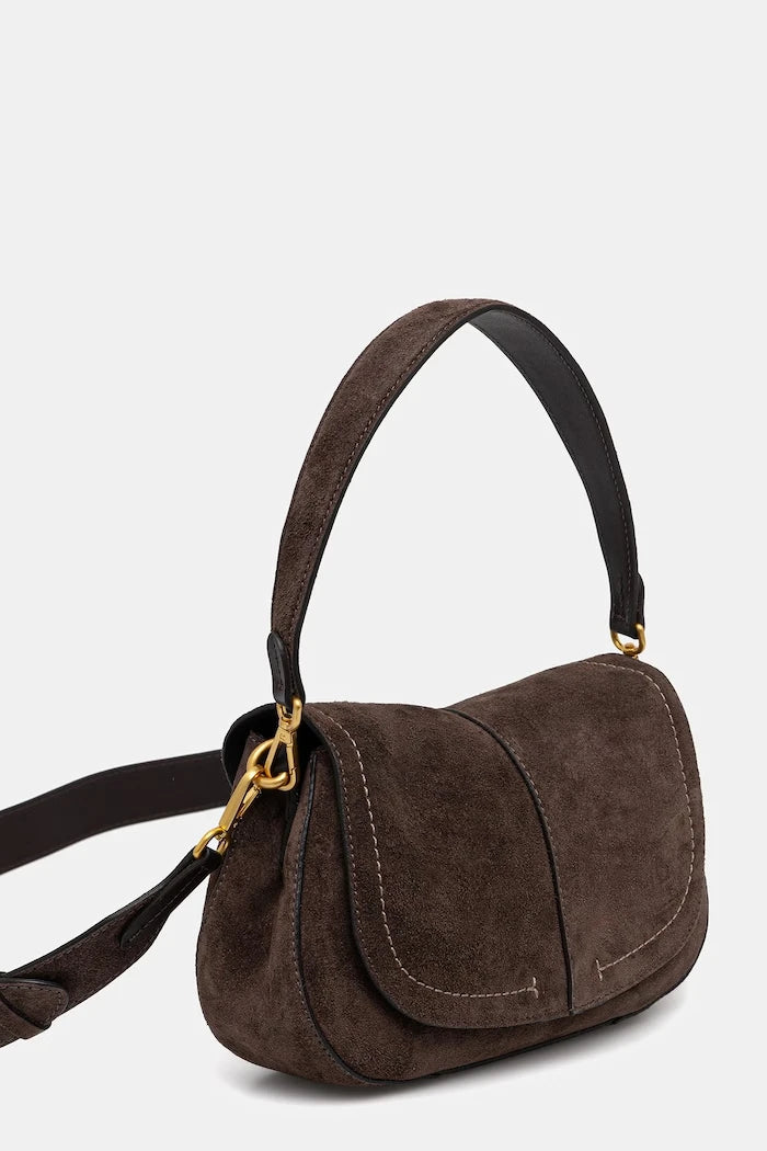 Gianni Chiarini kadın süet crossbody çanta HELENA ROUND