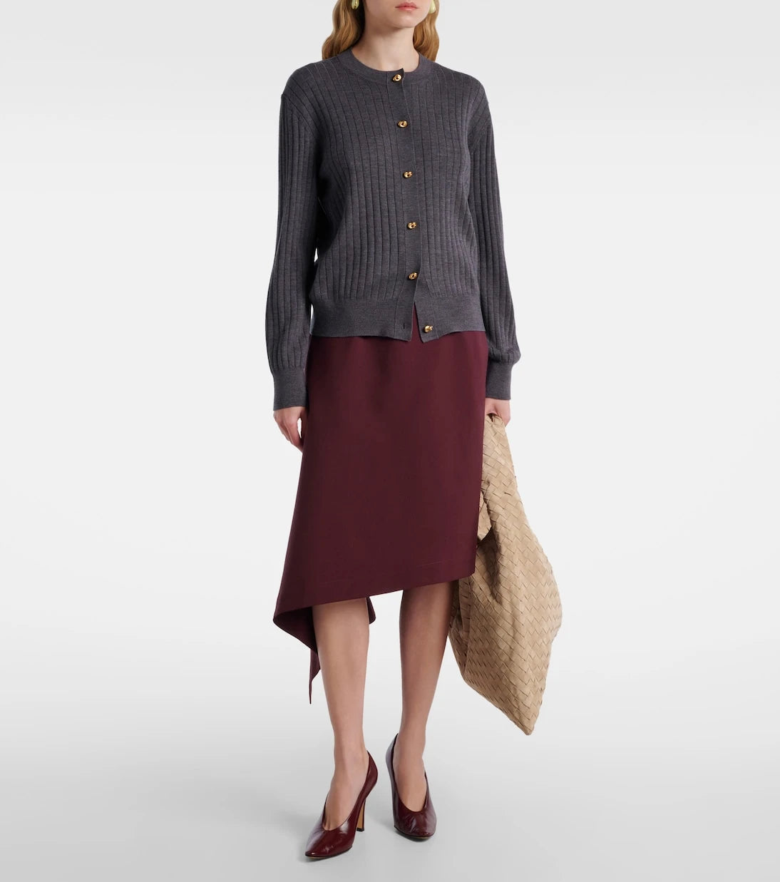 Bottega Veneta - Knot ribbed-knit wool cardigan