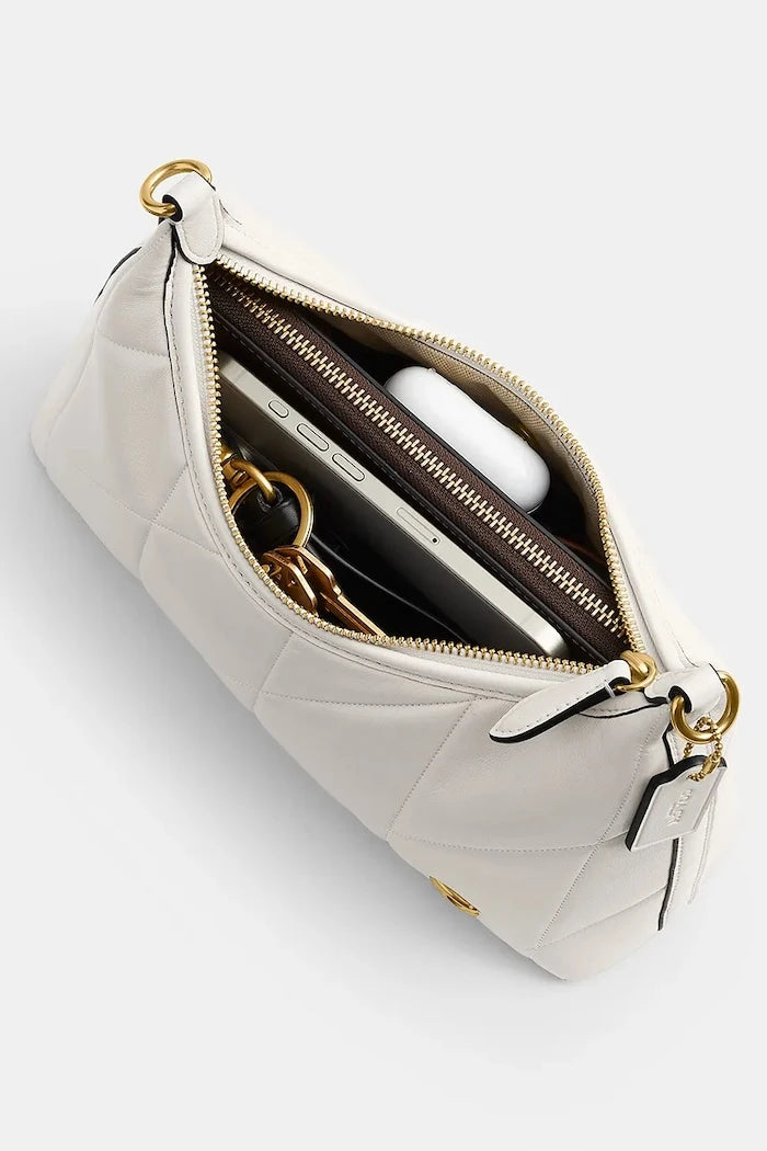 Coach чанта crossbody дамска от кожа Soft Quilted Juliet Shoulder Bag 25