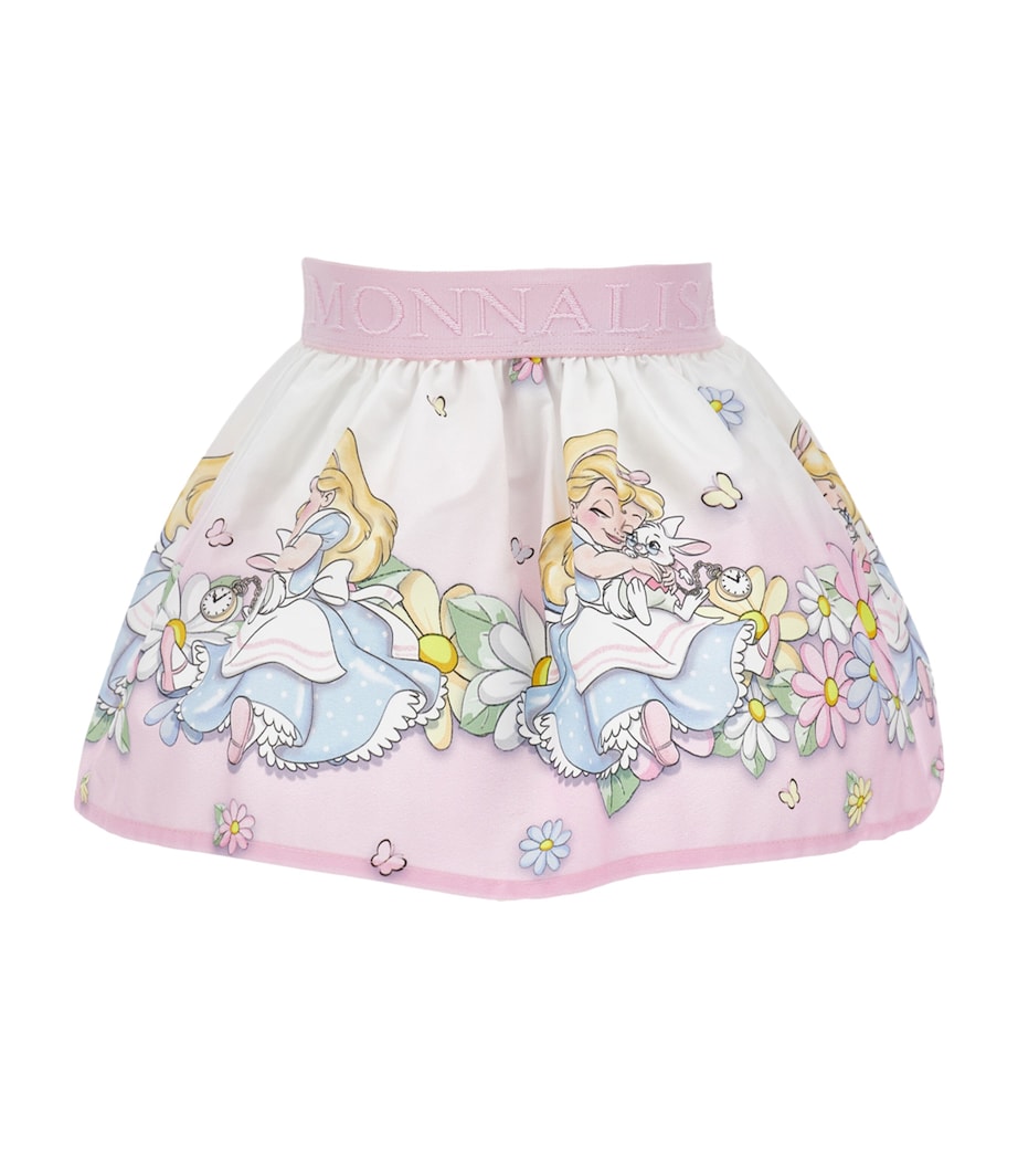 Monnalisa x Alice in Wonderland Cotton Skirt (3 Months - 3 Years)