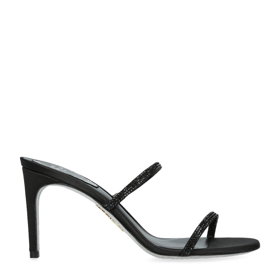 Black Cleo Heeled Mules