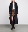 Claudie Pierlot Multi Wool-Blend Leopard-Collar Coat