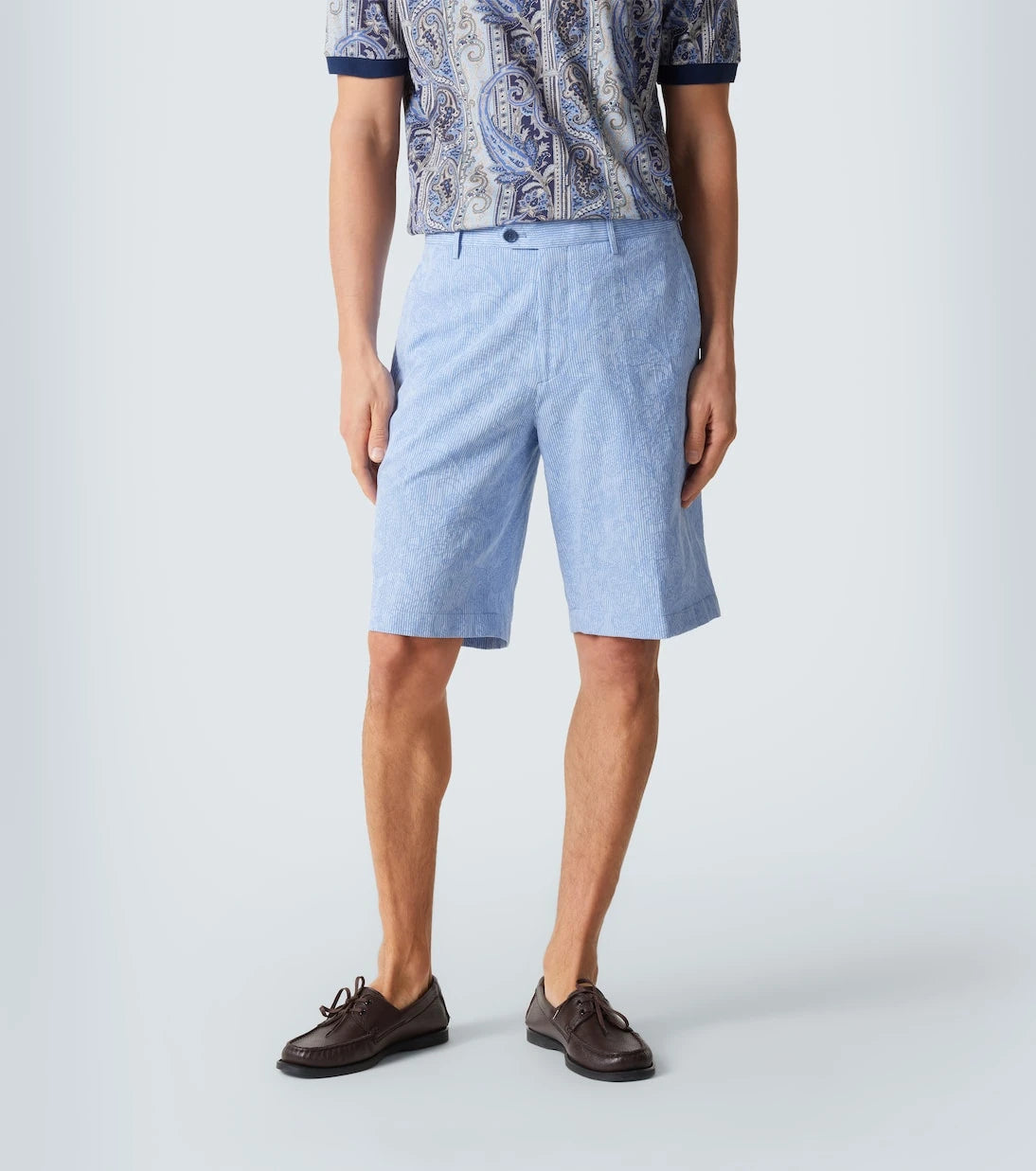 Etro - Paisley cotton Bermuda shorts
