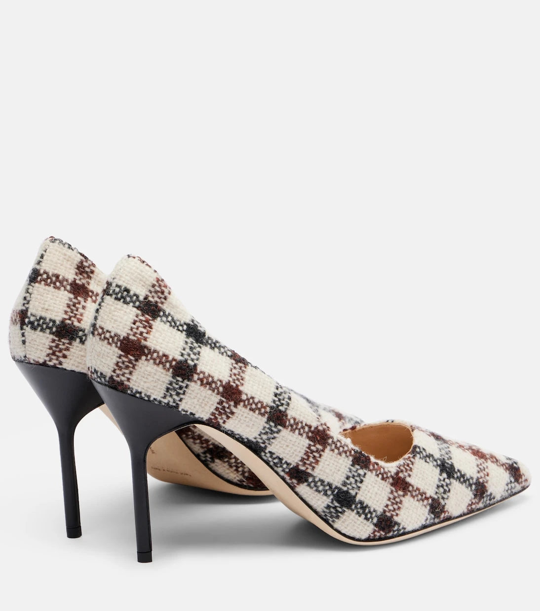 Manolo Blahnik - حذاء BB 90 بنقشة المربعات بكعب عالٍ
