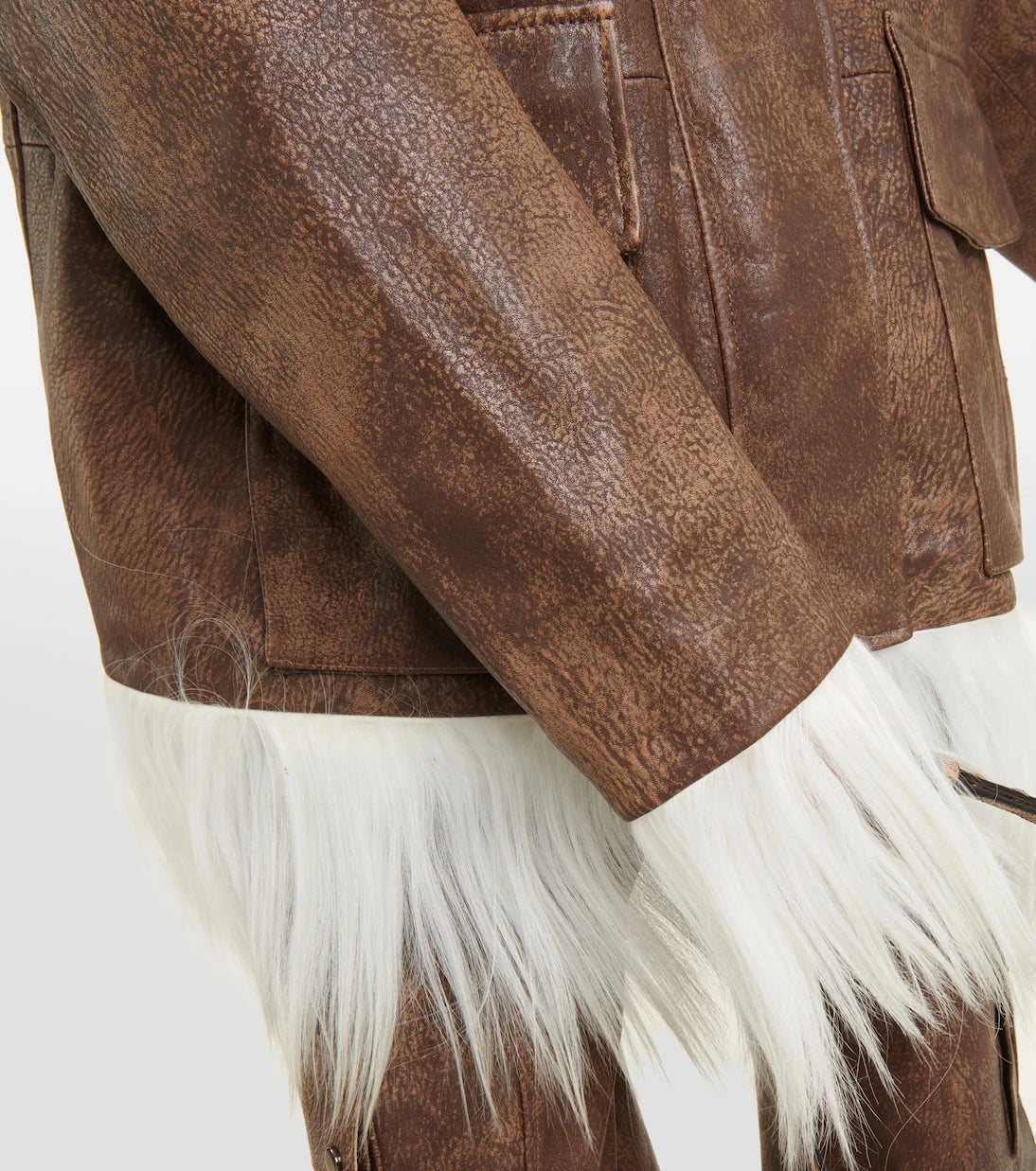 Dodo Bar Or - Yoyo shearling-trimmed leather jacket