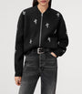 Black Embellished Rhea Bea Bomber Jacket