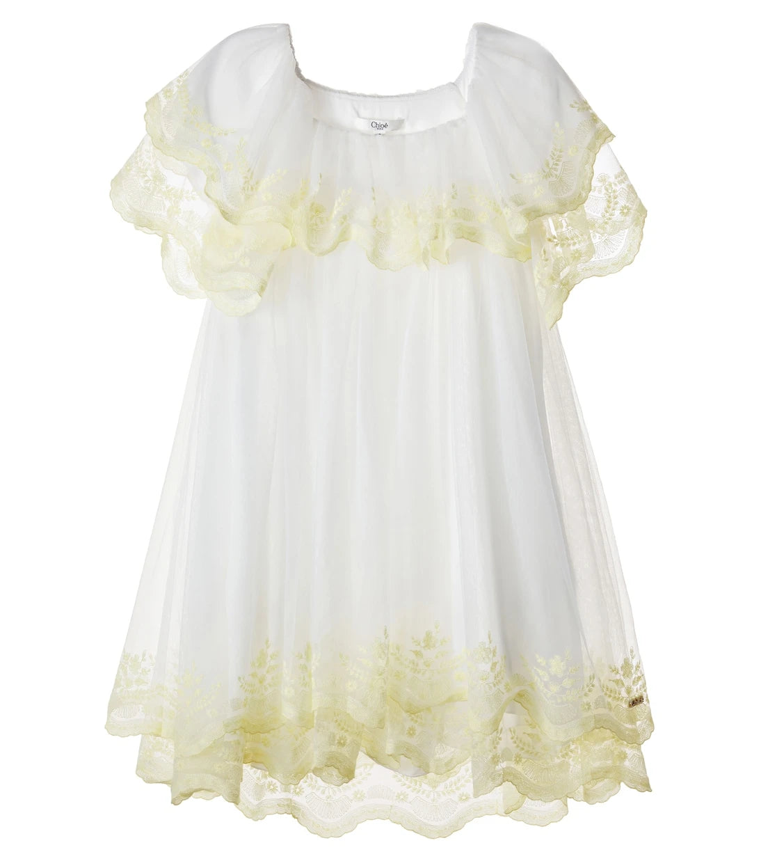 Chloé Kids - Embroidered tulle dress