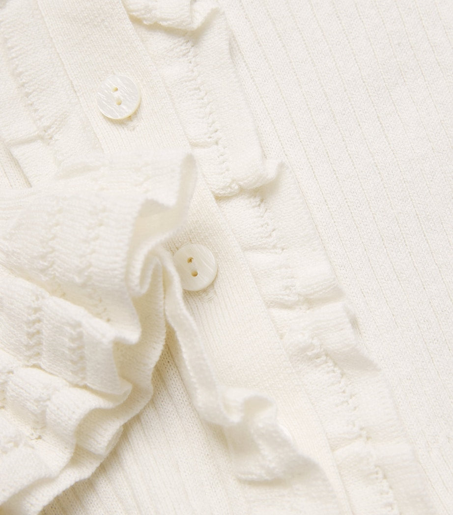 PAIGE White Organic Cotton-Blend Demetra Cardigan