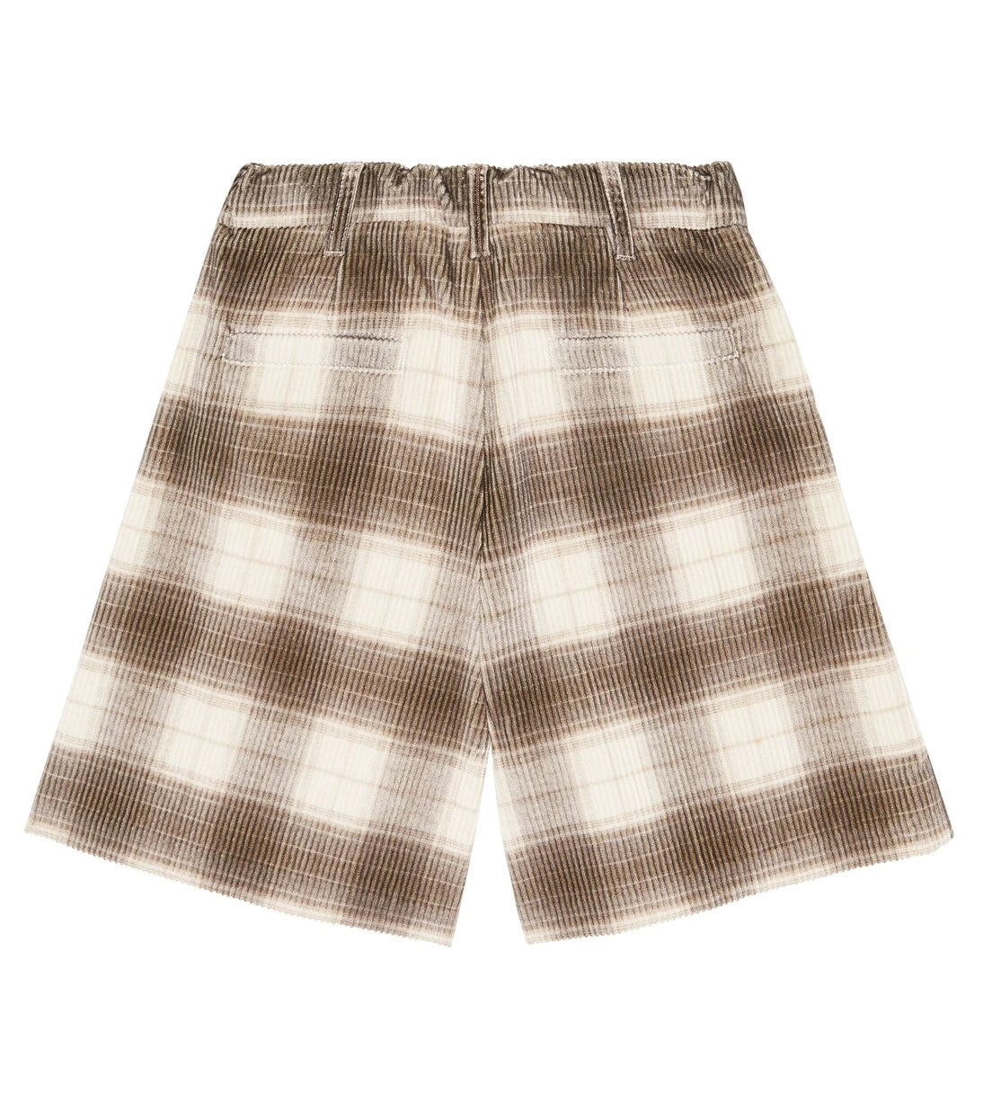 Brunello Cucinelli Kids - Checked corduroy shorts