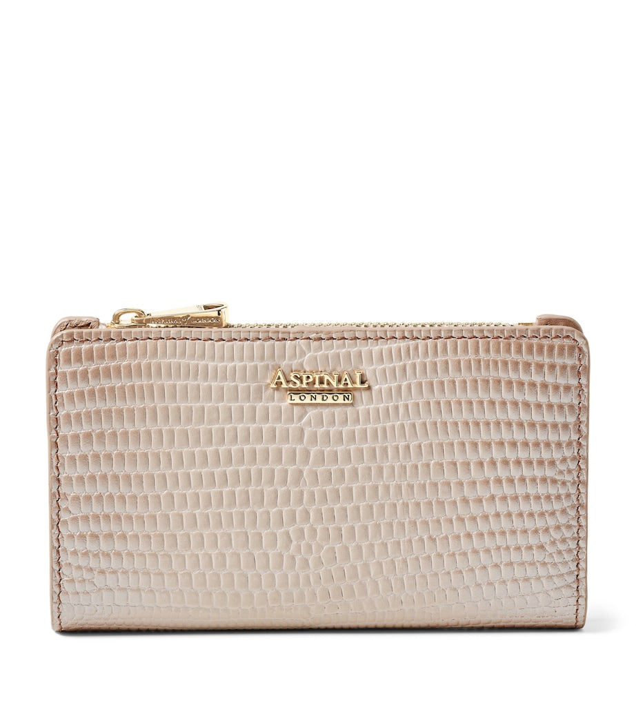 Aspinal Of London Neutral Patent Leather Mayfair Wallet