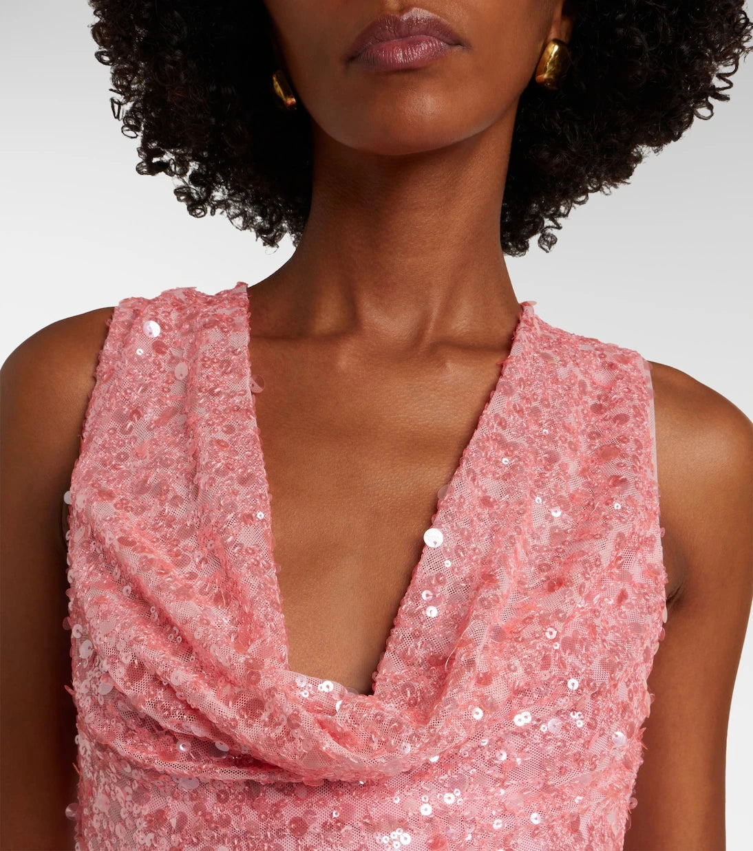 David Koma - Sequined draped gown