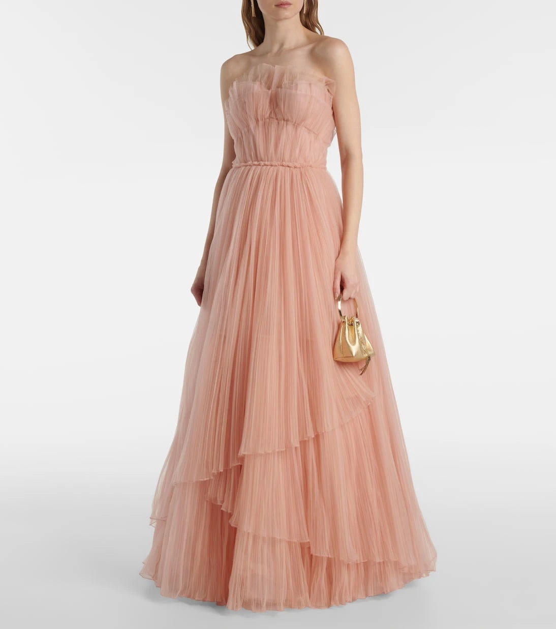 Costarellos - Marinel plissé tulle gown