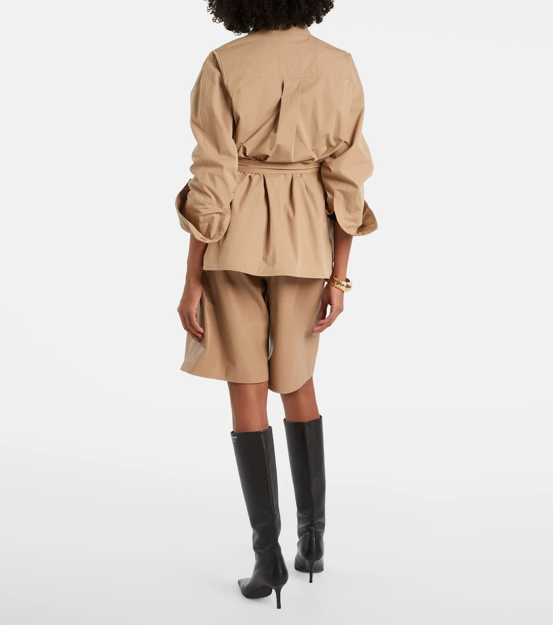 Yves Salomon - Leather Bermuda shorts
