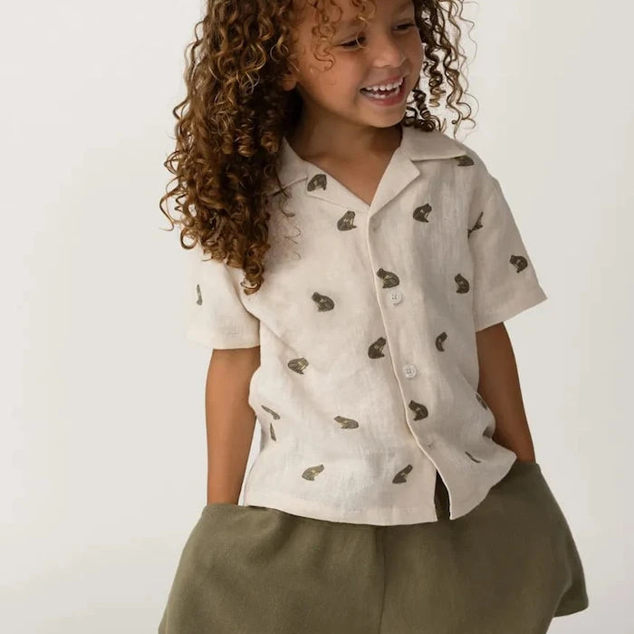 Детска риза с лен Donsje Deccie Shirt Frogs