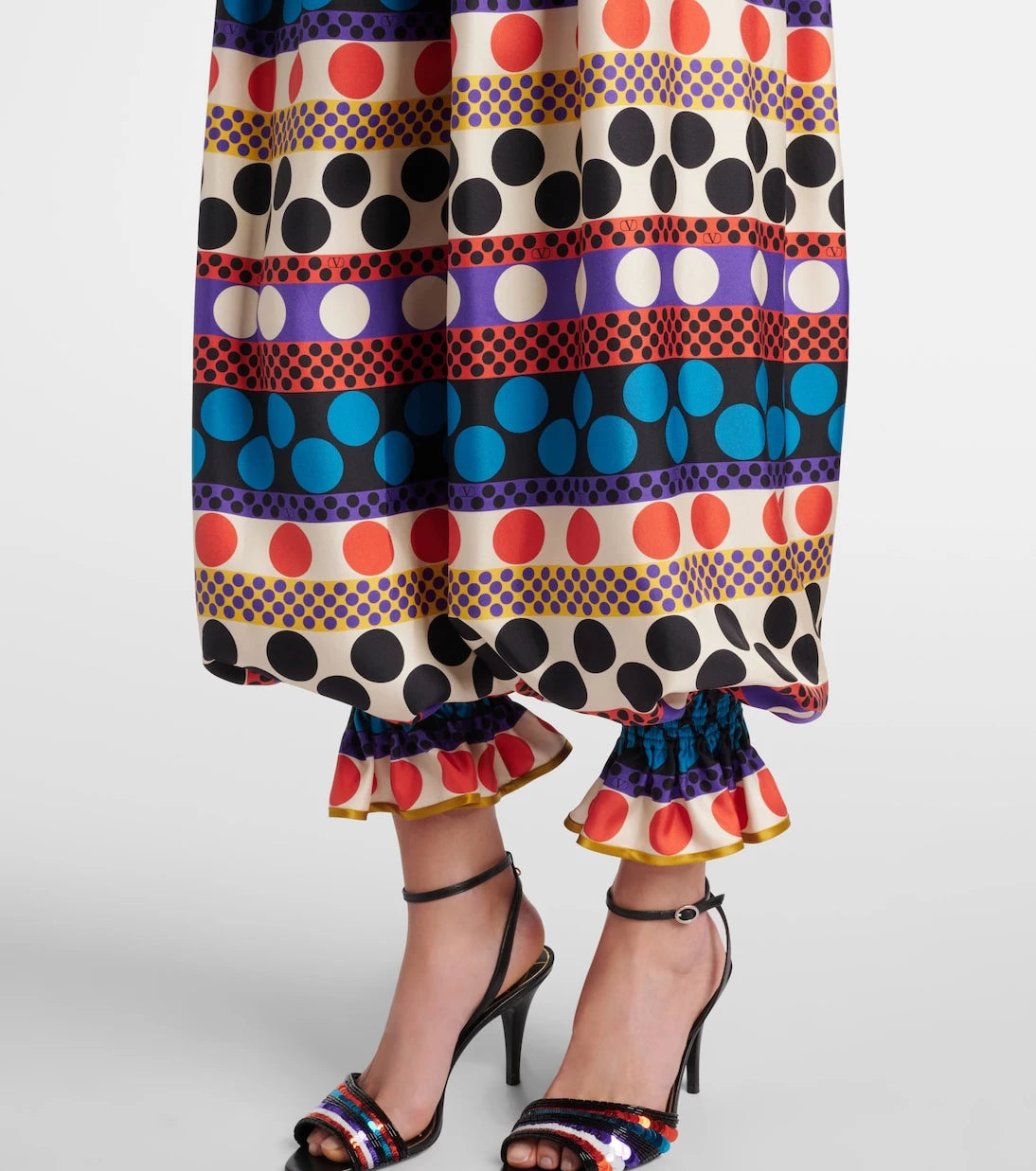 Valentino - Printed silk culottes