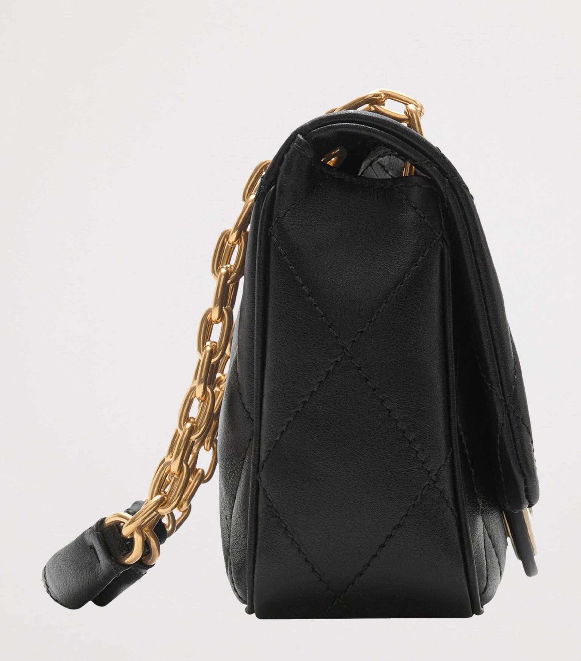 Burberry Black Small Calfskin Strand Shoulder Bag