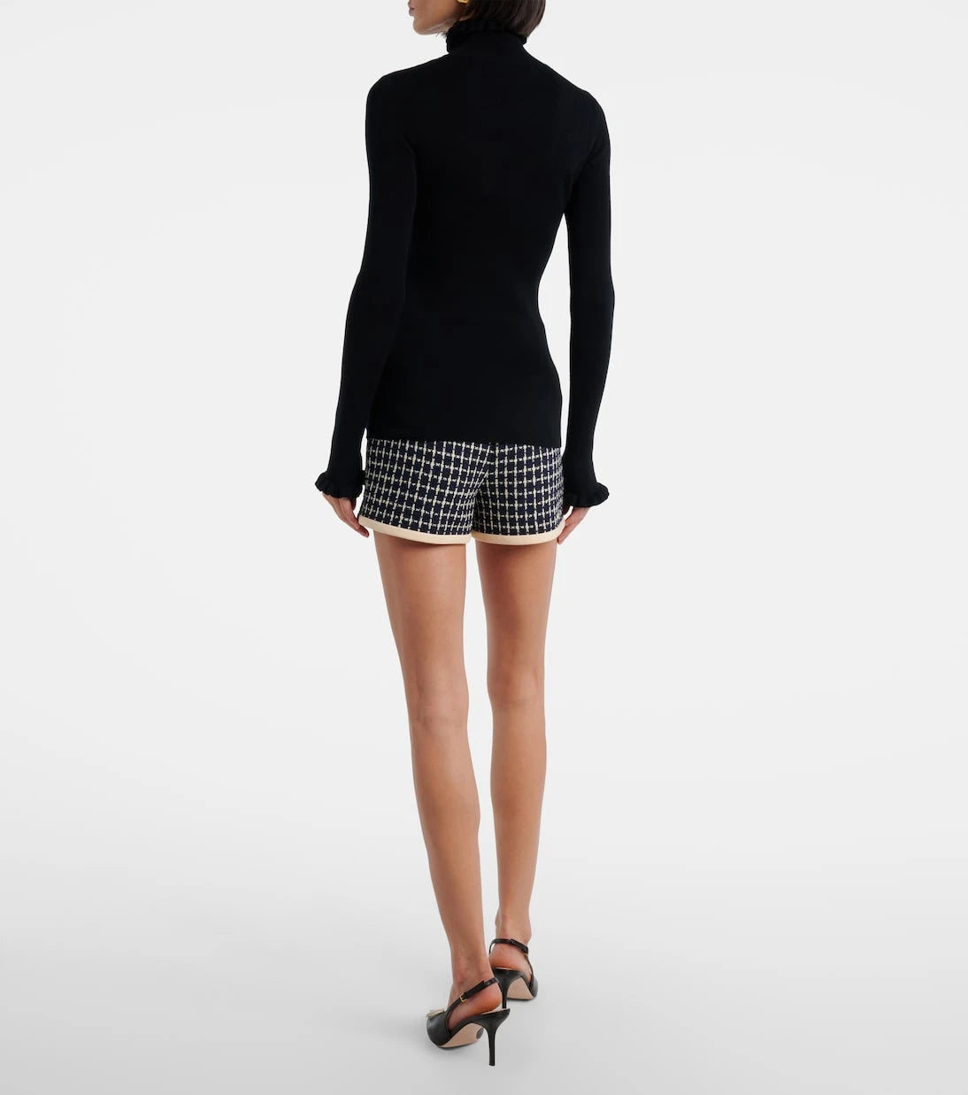 Valentino - Ruffled virgin wool sweater