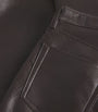 Citizens of Humanity Brown Leather-Blend Ayla Baggy Jeans