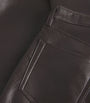 Leather-Blend Ayla Baggy Jeans