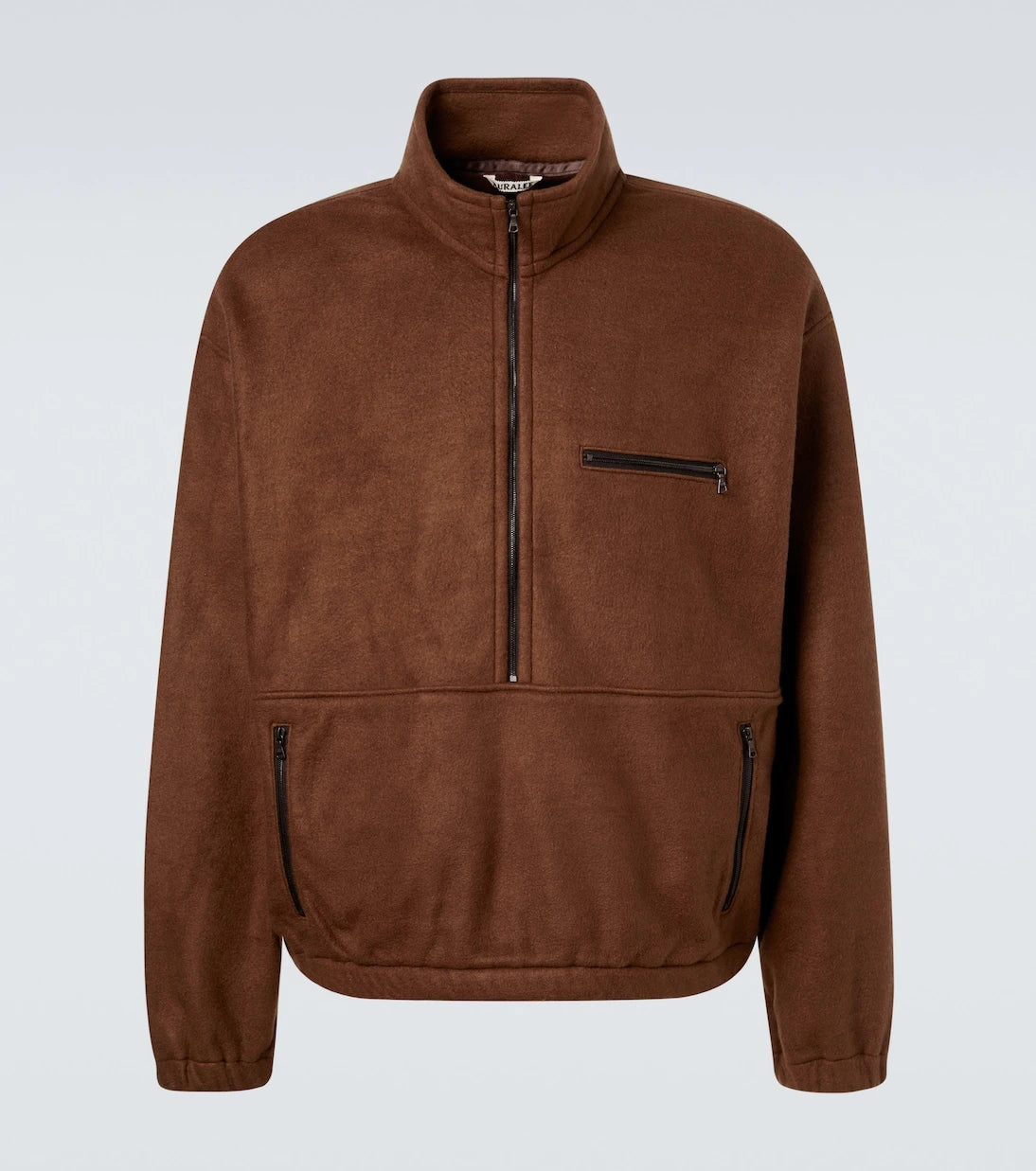 Auralee - Silk fleece half-zip sweater