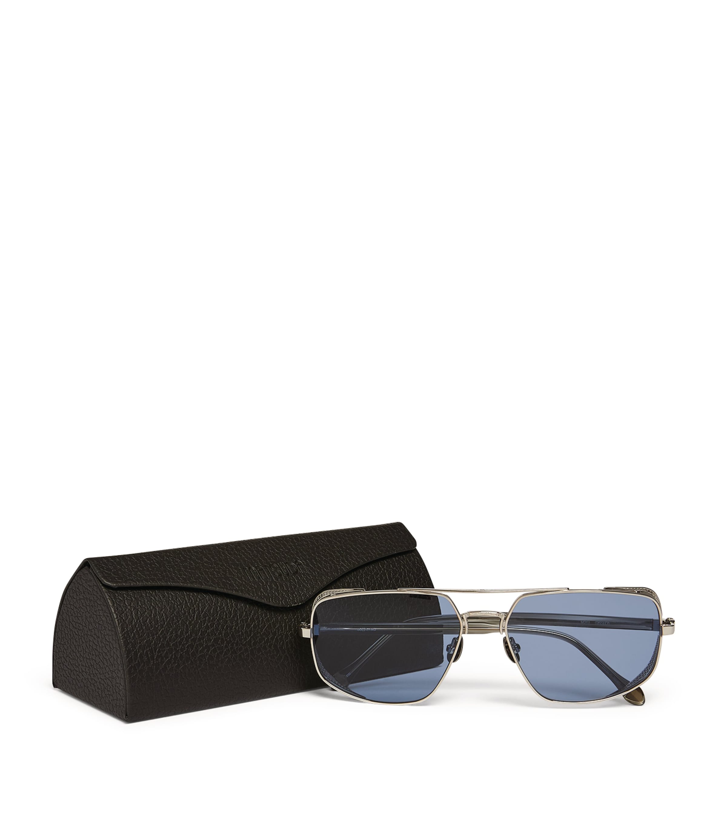 Side-Shield Aviator Sunglasses
