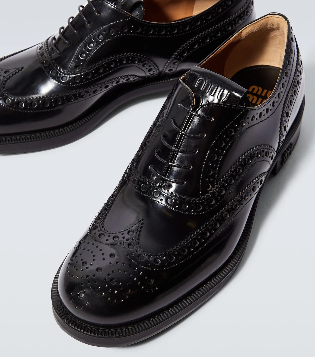 Miu Miu - x Church's leather brogues