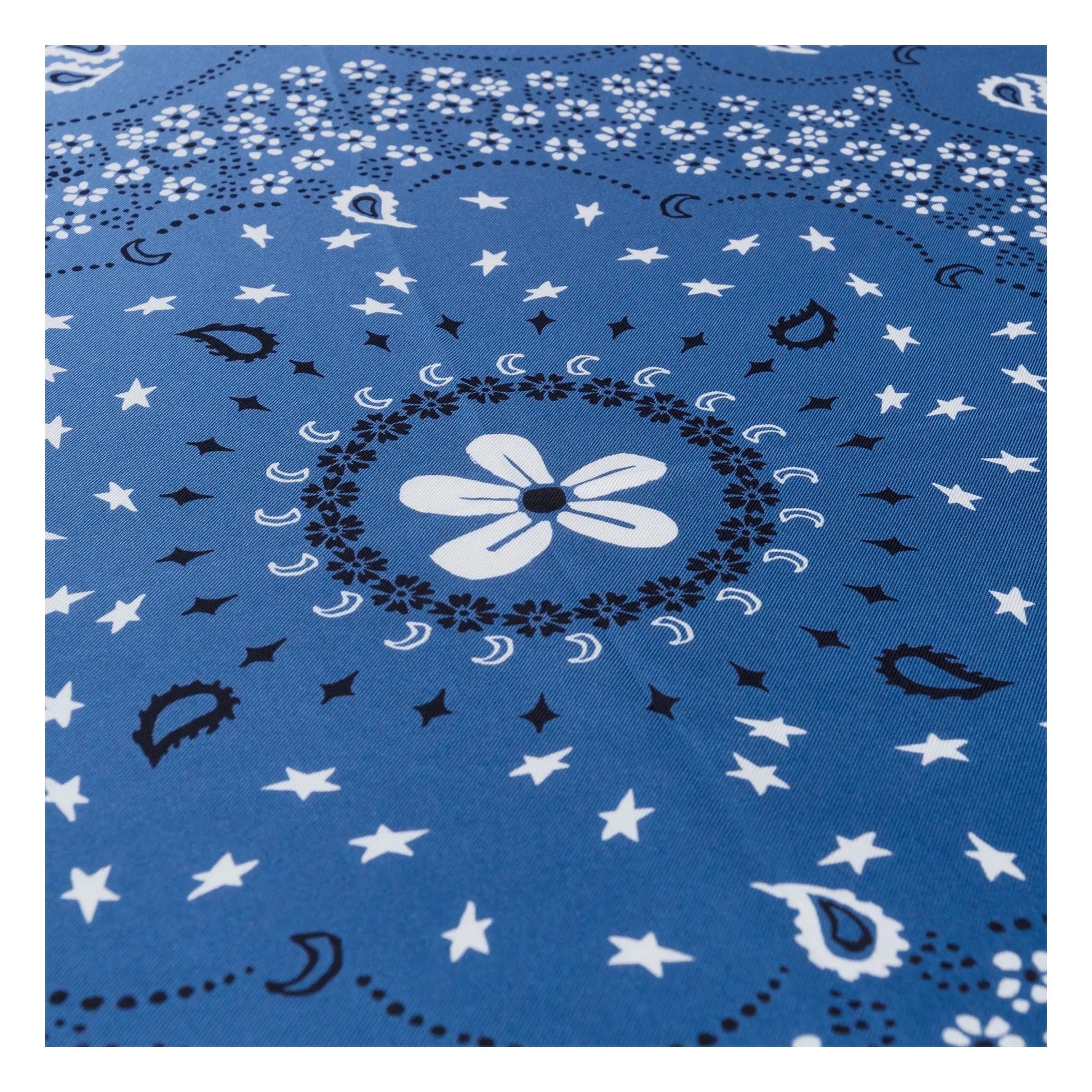 Call it by your name - Large Two-tone Silk Bandana | Blue
