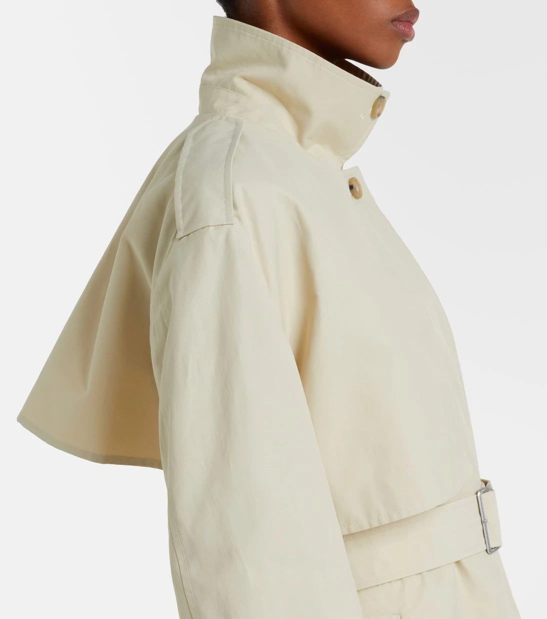 Vince - Cotton-blend cropped trench coat