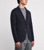 Lardini Navy Virgin Wool Knitted Blazer