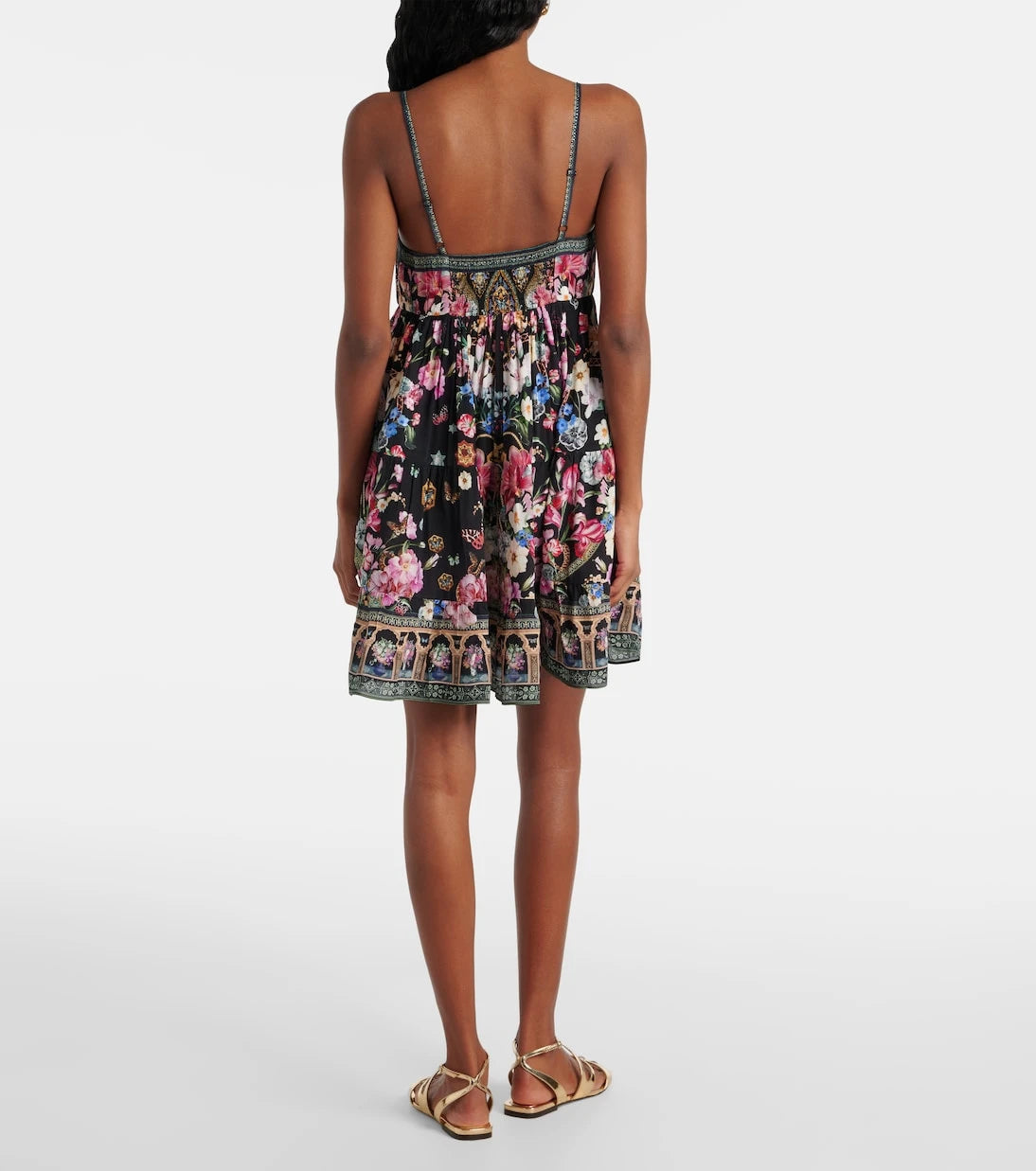 Camilla - Crystal-embellished silk minidress
