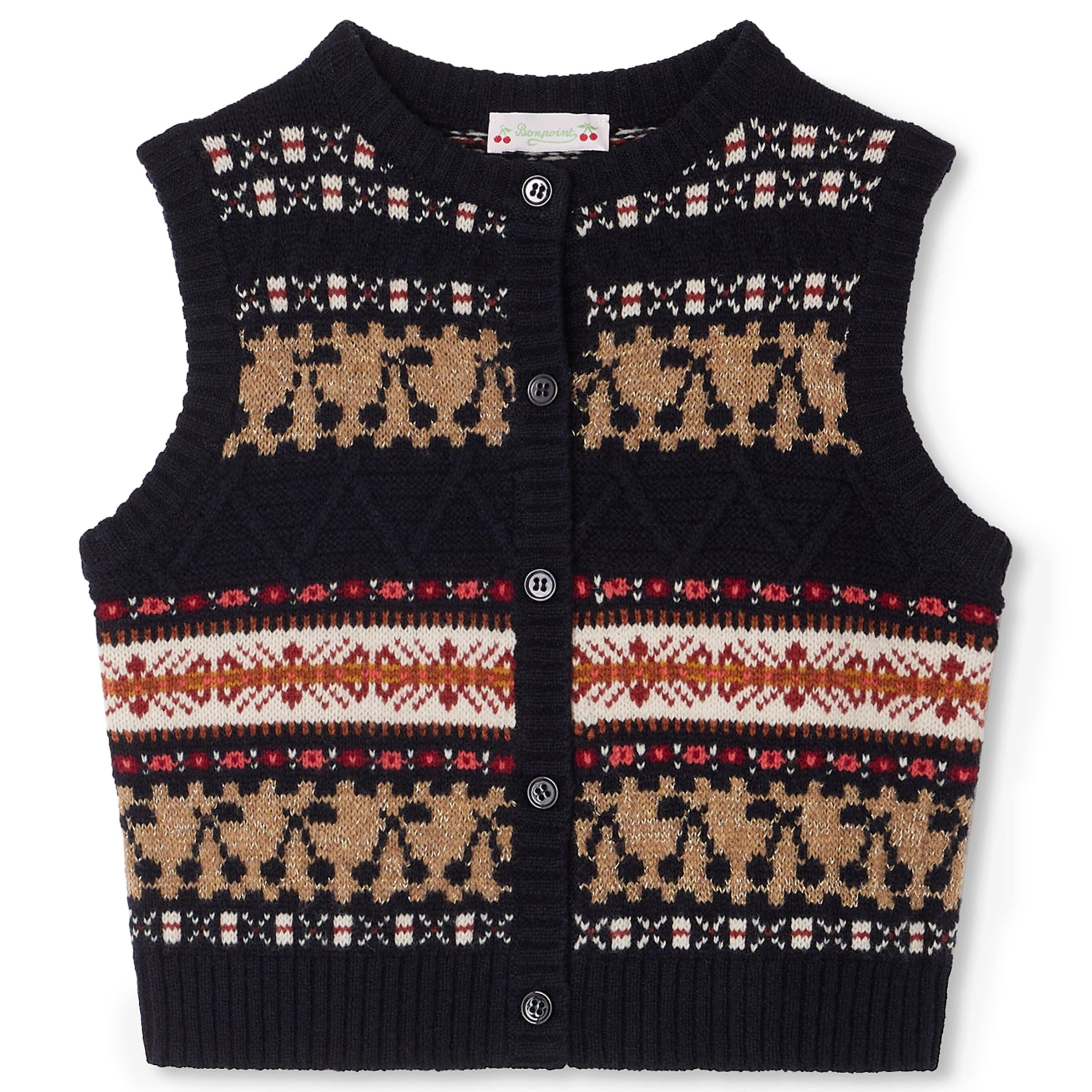 Wool-Blend Jonia Sleeveless Cardigan (4-8 Years)