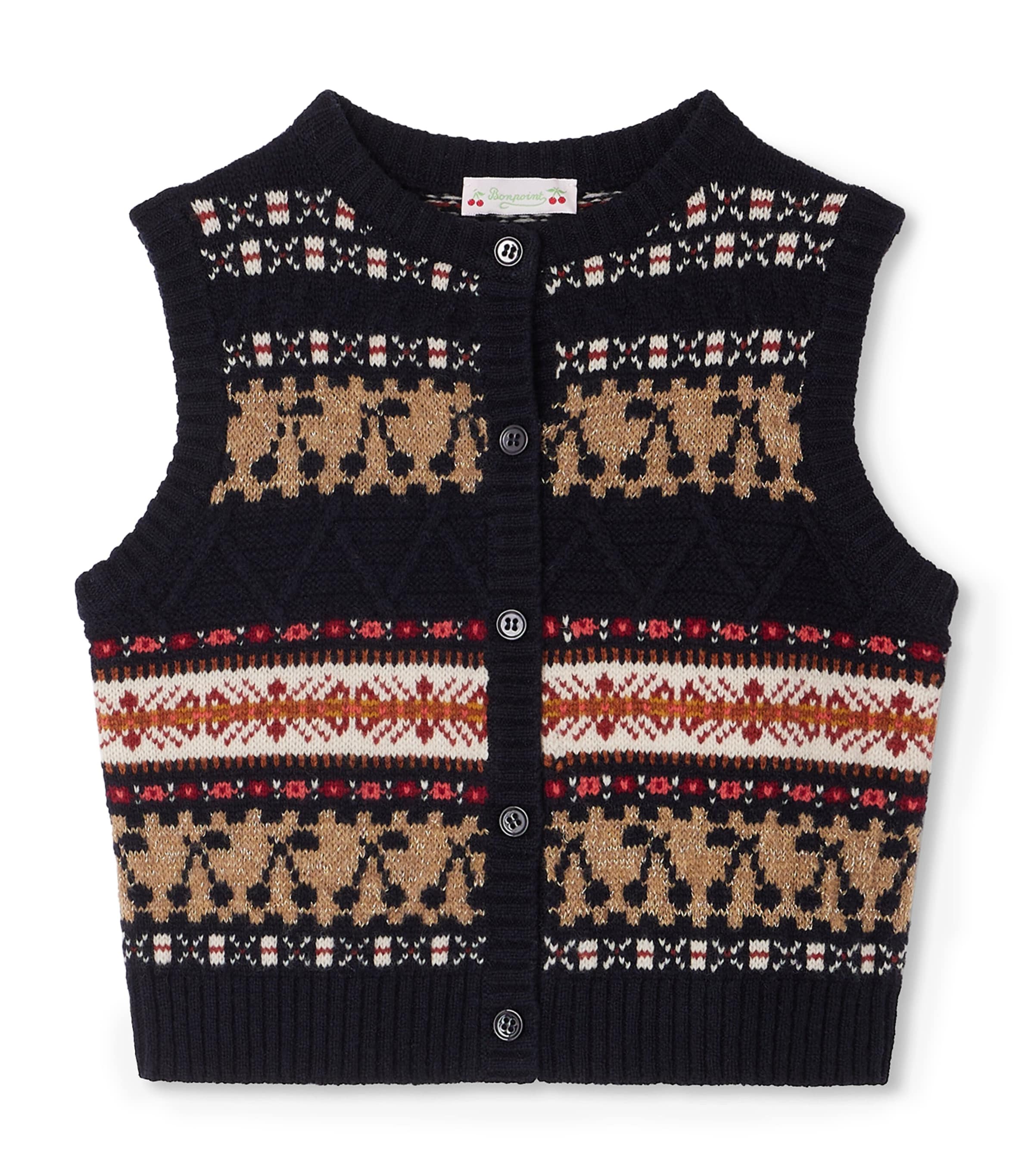 Wool-Blend Jonia Sleeveless Cardigan (4-8 Years)