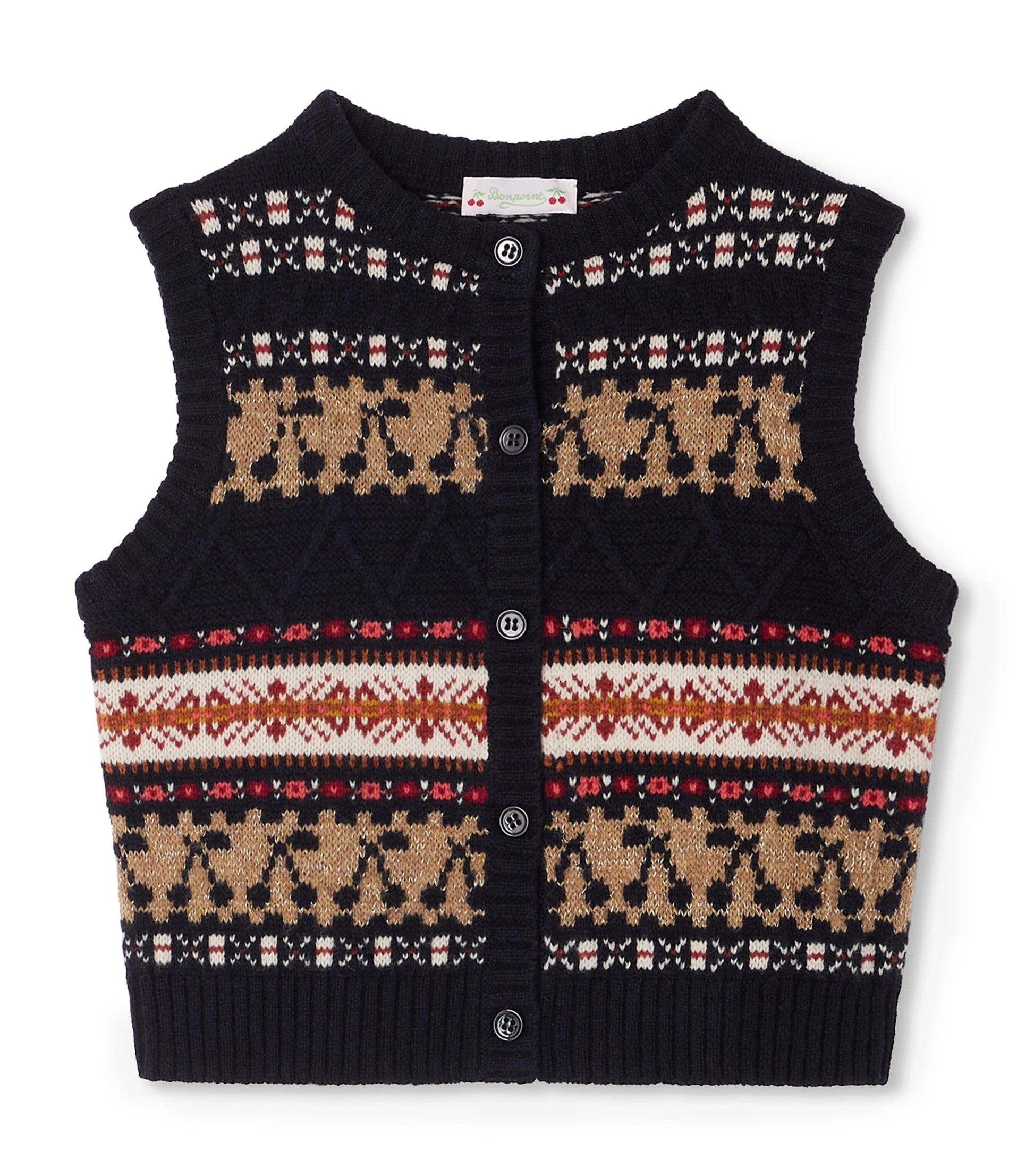 Wool-Blend Jonia Sleeveless Cardigan (4-8 Years)