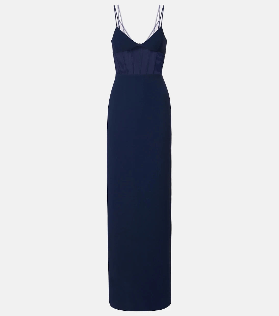 David Koma - Tulle-trimmed bustier dress