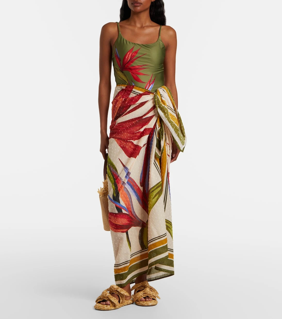 Farm Rio - Floral cotton beach cover-up