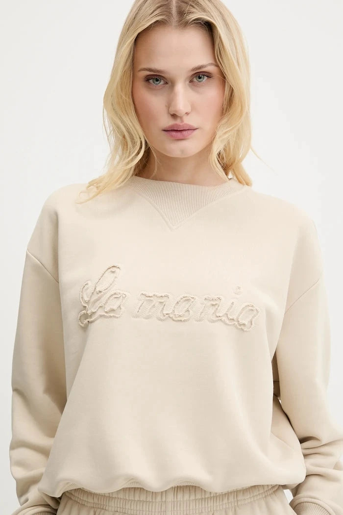 La Mania kadın pamuklu oversize sweatshirt
