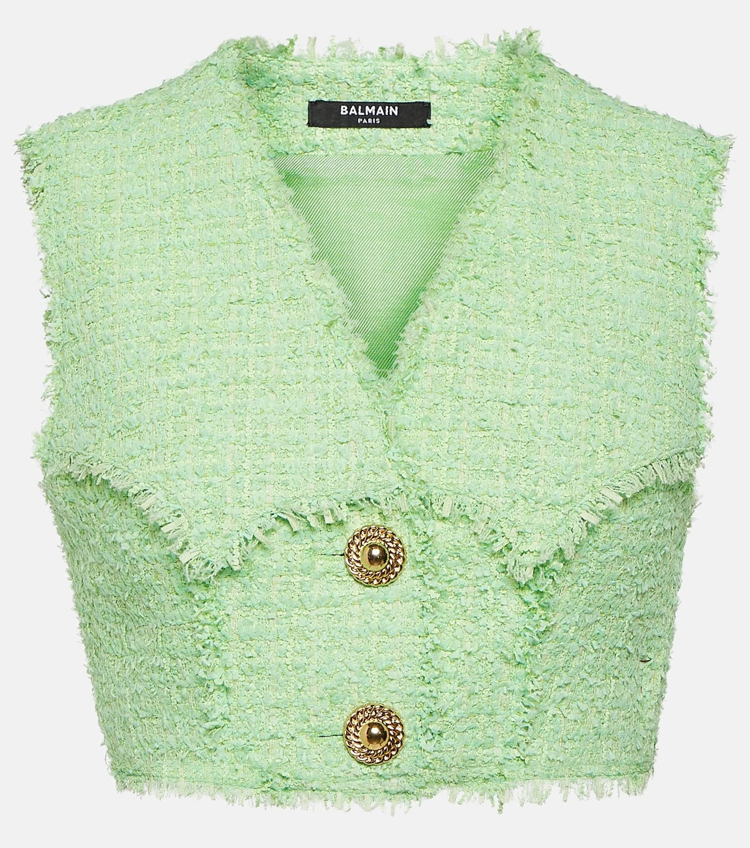 Balmain - Tweed crop top
