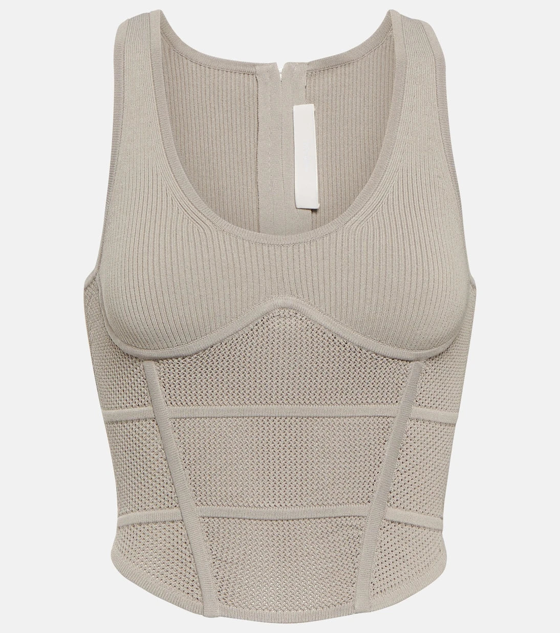 Dion Lee - Cropped ribbed-knit bustier