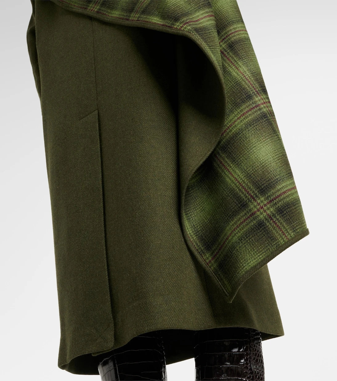 The Attico - Scarf-detail wool-blend coat
