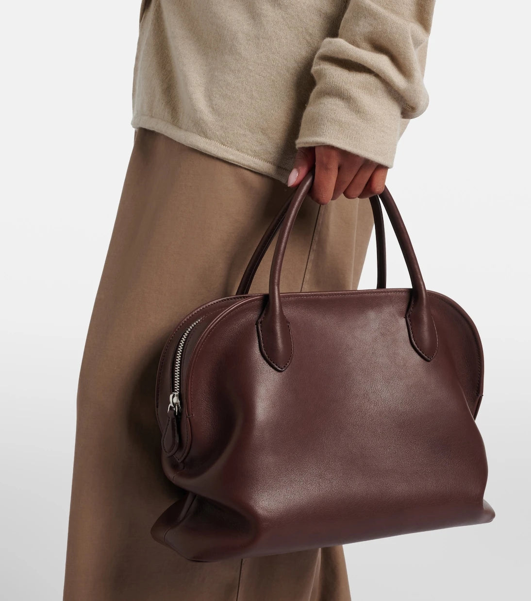 The Row - Agnes 12 leather top-handle bag