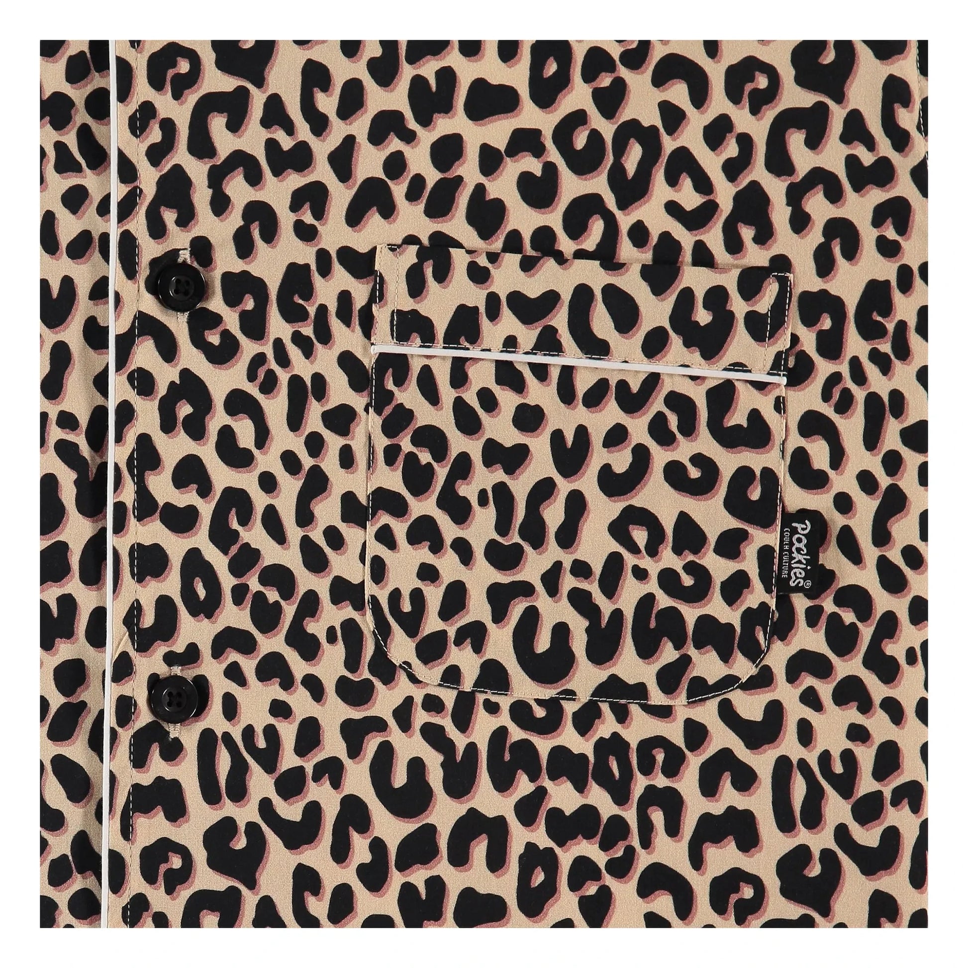 Pockies - Leopard Pyjama Shirt | Beige