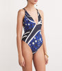 Blue Fontane Print Swimsuit