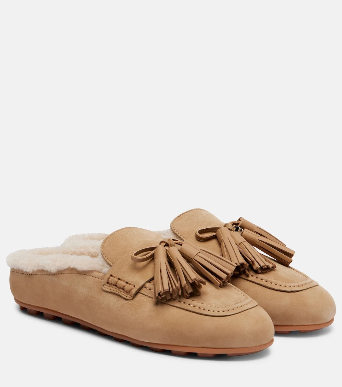 Hogan - Hogan H693 shearling-lined leather mules
