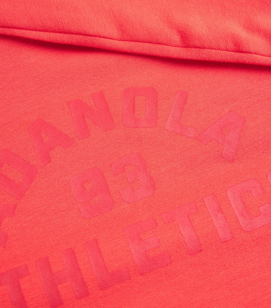 Adanola Red Cropped Raw-Hem Sweatshirt