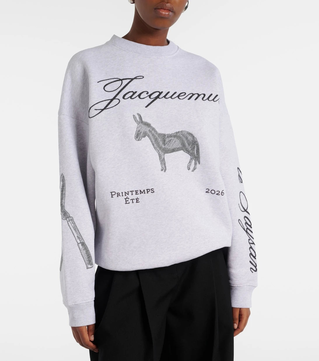 Jacquemus - Ane embroidered cotton sweatshirt