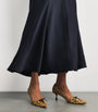 Sandro Paris Blue Satin Maxi Dress