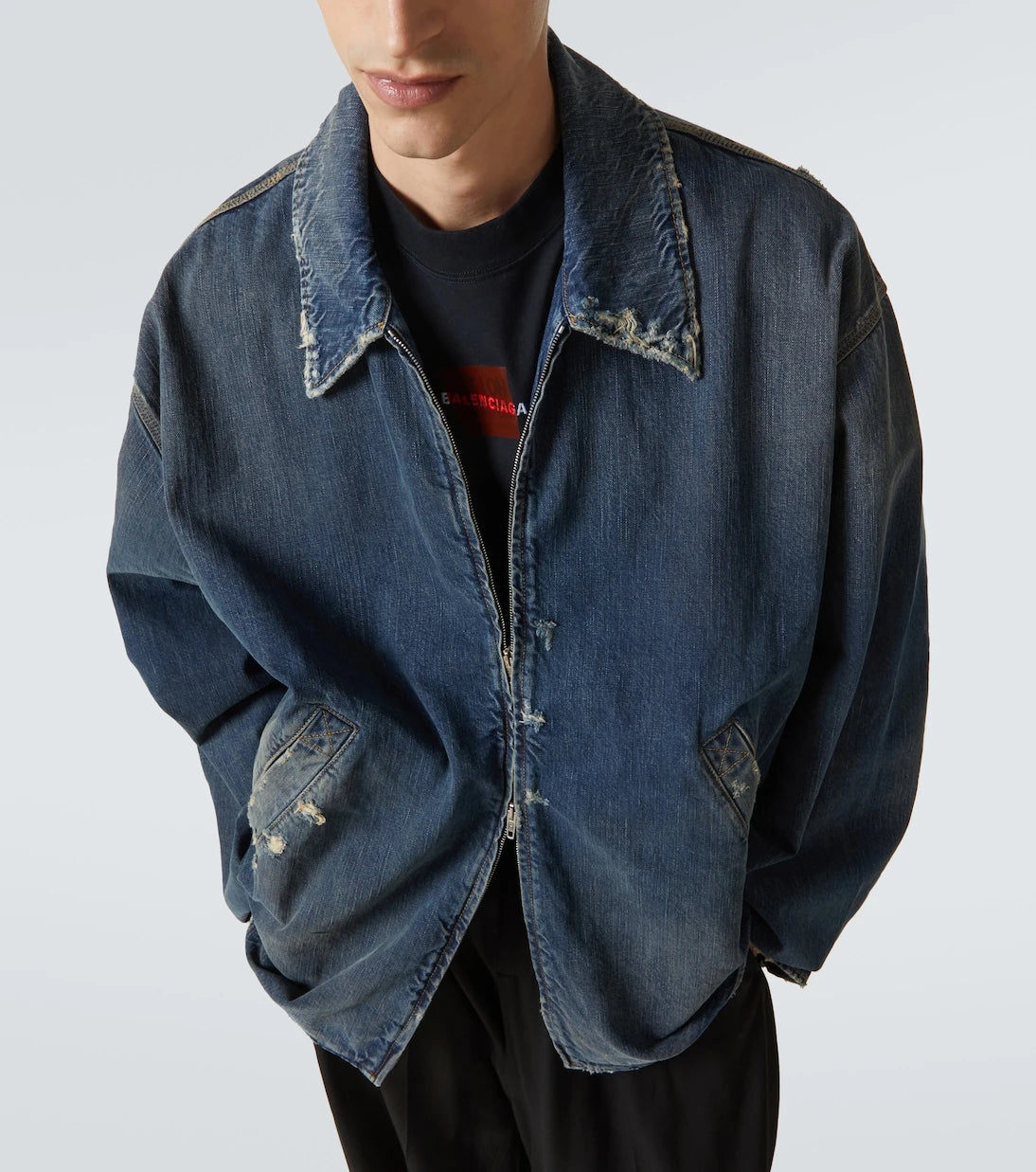 Balenciaga - Distressed denim jacket